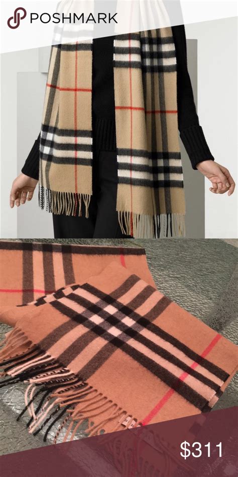 burberry giant check fringed cashmere muffler|burberry scarf for women.